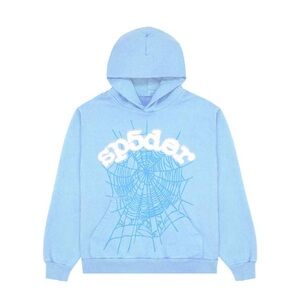 Light Blue Sp5der Hoodie